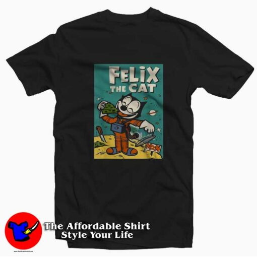 Felix The Cat eats Moon Pie Vintage Unisex T-shirt On Sale