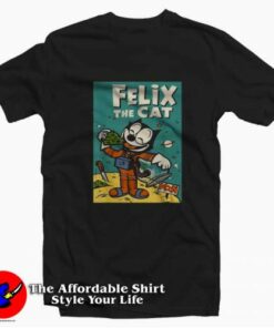 Felix The Cat eats Moon Pie Vintage Unisex T-shirt On Sale Felix The Cat eats Moon Pie Vintage Unisex T-shirt On Sale