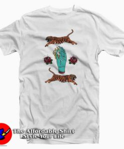 Fire Hoop Tiger Tee Shirt Fire Hoop Tiger Tee Shirt