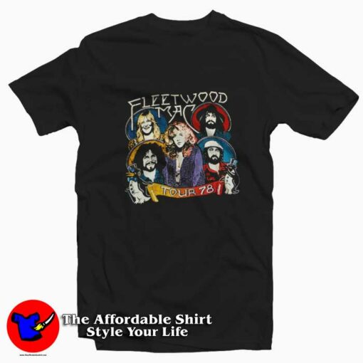 Fleetwood Mac Tour Concert Band 1978 T-shirt On Sale