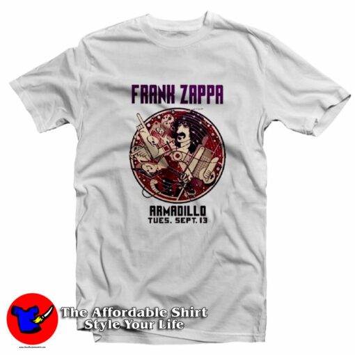 Frank Zappa Armadillo Austin Texas Nightclub T-Shirt On Sale