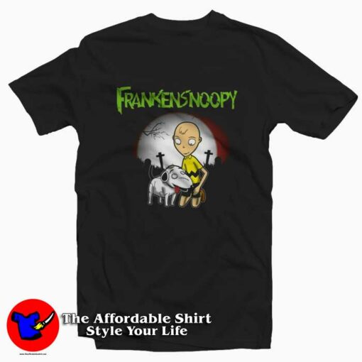 Frankensnoopy Charlie Brown Peanuts Parody T-shirt On Sale