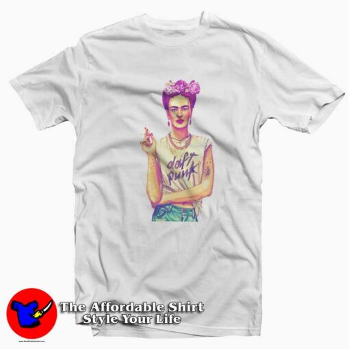 Frida Daft Punk Design Graphic Cool Unisex T-shirt On Sale