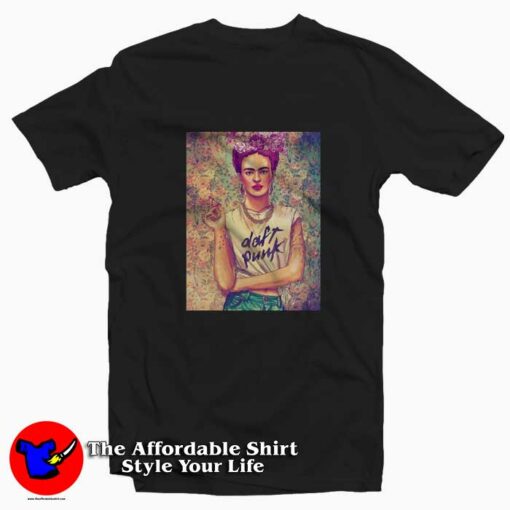 Frida Kahlo Daft Punk Smoking Unisex T-shirt On Sale