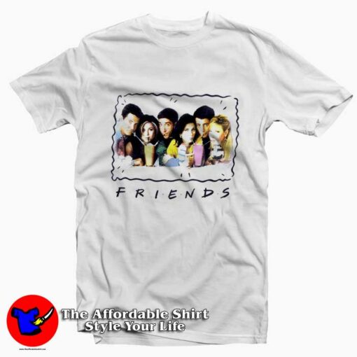 Friends Group Milkshake Graphic Unisex T-Shirt On Sale