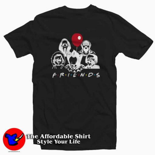 Friends Michael Myers Pennywise & Chucky T-shirt On Sale