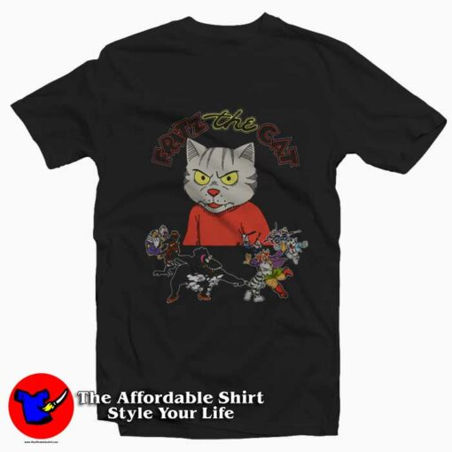 Fritz The Cat Movie Characters Graphic Unisex T-Shirt On Sale