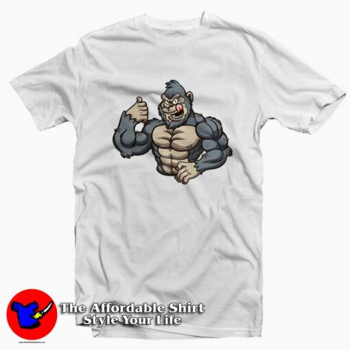 Funny Action Gorilla King Kong Unisex T-shirt On Sale