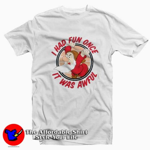 Funny Angry Grumpy The Seven Dwarfs T-shirt On Sale