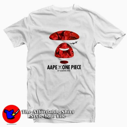 Funny Ape x One Piece Camo Unisex T-shirt On Sale