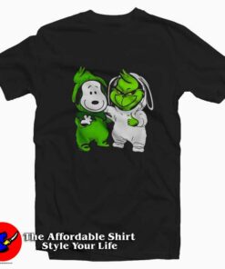 Funny Baby Snoopy and baby Grinch T-shirt On Sale Funny Baby Snoopy and baby Grinch T-shirt On Sale