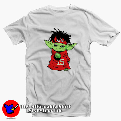 Funny Baby Yoda 15 Kansas City Chiefs Unisex T-shirt On Sale