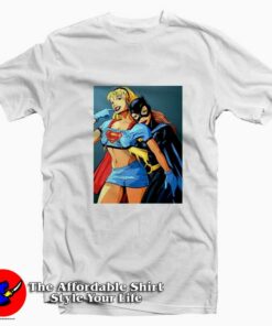 Funny Batgirl Grab Boobs Sexy Supergirl T-shirt On Sale Funny Batgirl Grab Boobs Sexy Supergirl T-shirt On Sale