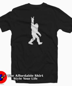 Funny Bigfoot Rock and Roll Graphic T-Shirt Cheap Funny Bigfoot Rock and Roll Graphic T-Shirt Cheap