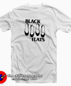 Funny Black Flats Parody Graphic T Shirt Cheap