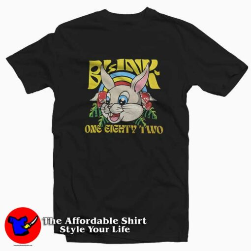 Funny Blink 182 Bunny Mushrooms Graphic T-Shirt On Sale