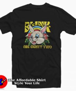 Funny Blink 182 Bunny Mushrooms Graphic T-Shirt On Sale Funny Blink 182 Bunny Mushrooms Graphic T-Shirt On Sale