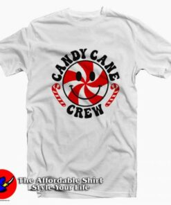 Funny Candy Cane Crew Graphic Unisex T-Shirt On Sale