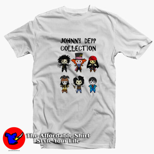 Funny Cartoon Mashup Johnny Depp Collection T-shirt On Sale