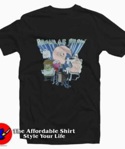 Funny Cartoon Regular Show Cast Spotlight T-shirt On Sale Funny Cartoon Regular Show Cast Spotlight T-shirt On Sale