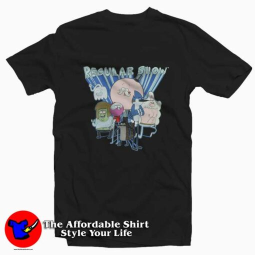 Funny Cartoon Regular Show Cast Spotlight T-shirt On Sale