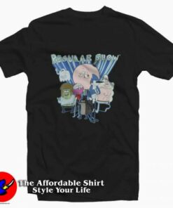 Funny Cartoon Regular Show Cast Spotlight T-shirt On Sale Funny Cartoon Regular Show Cast Spotlight T-shirt On Sale