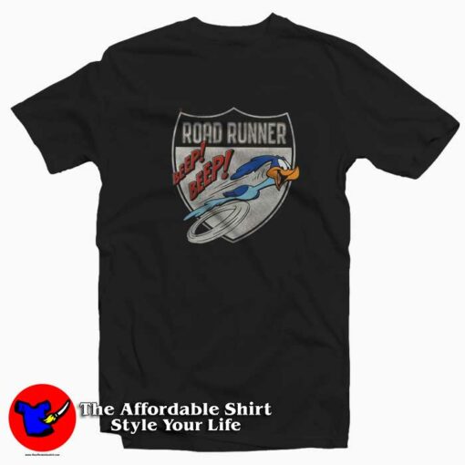 Funny Cartoon Vintage Plymouth Road Runner T-shirt On Sale