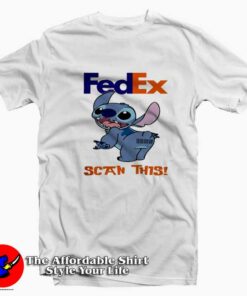 Funny Cartoon Vintage Stitch Fedex Scan This T-shirt On Sale Funny Cartoon Vintage Stitch Fedex Scan This T-shirt On Sale