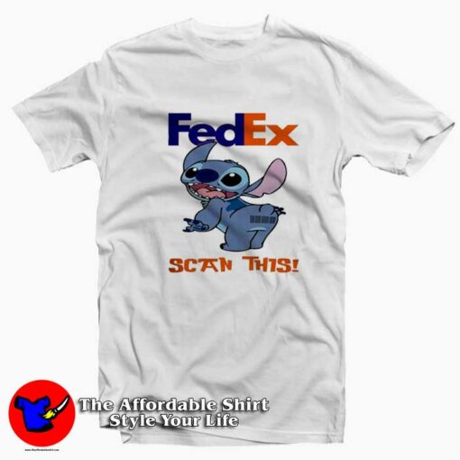 Funny Cartoon Vintage Stitch Fedex Scan This T-shirt On Sale