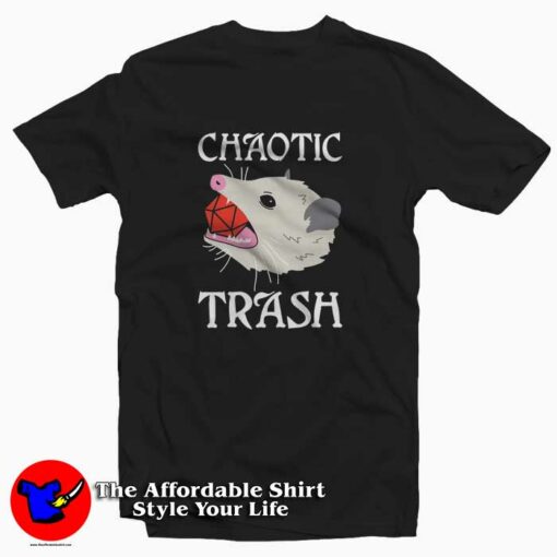 Funny Chaotic Trash Opossum Unisex T-shirt On Sale