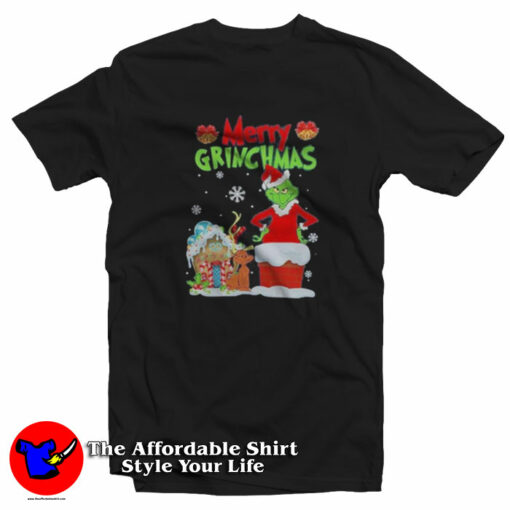 Funny Christmas Grinch And Max Dog Unisex T-Shirt On Sale