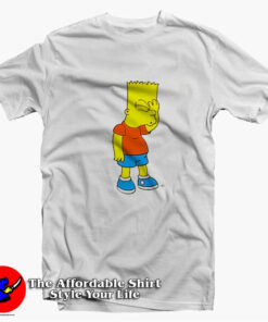 Funny Confused The Simpsons Bart White T-Shirt On Sale