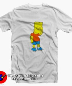 Funny Confused The Simpsons Bart White T-Shirt On Sale