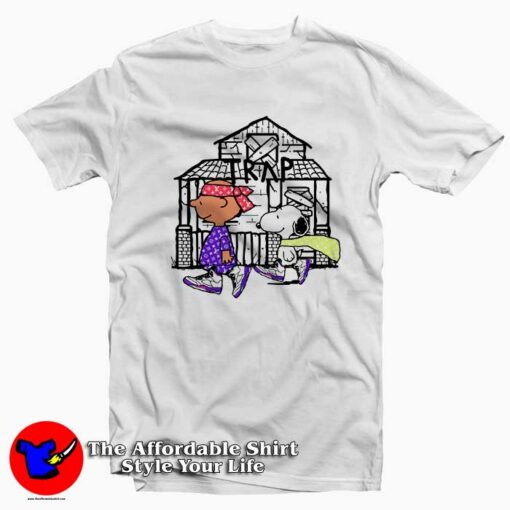 Funny Cute Snoopy Trap House Unisex T-shirt On Sale