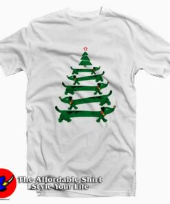 Funny Dachshund Christmas Tree Unisex T-shirt On Sale