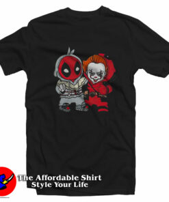 Funny Deadpool And Pennywise Unisex T-Shirt On Sale Funny Deadpool And Pennywise Unisex T-Shirt On Sale