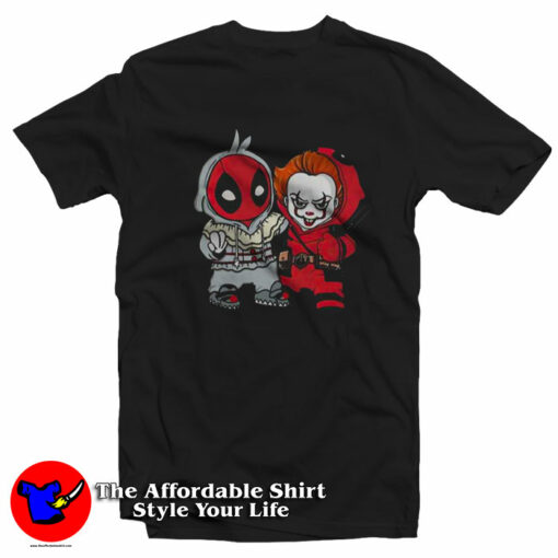 Funny Deadpool And Pennywise Unisex T-Shirt On Sale