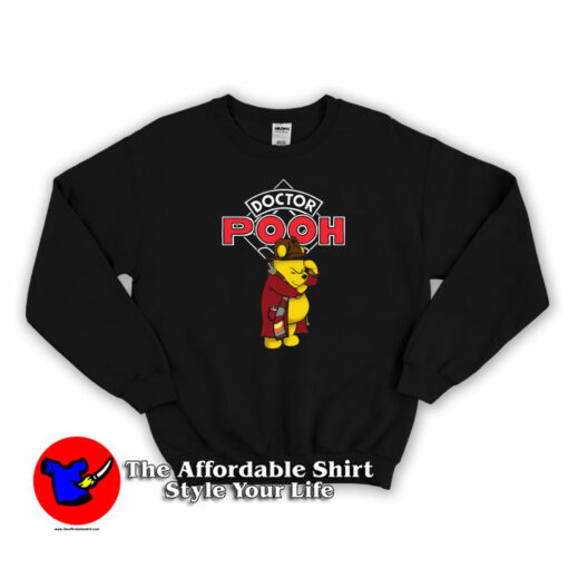 Funny Doctor Who And Winnie The Pooh Sweatshirt On Sale