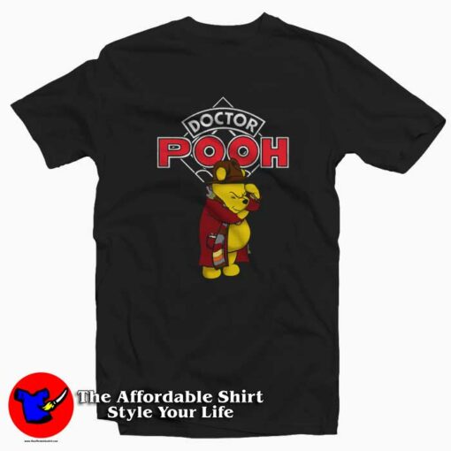 Funny Doctor Who And Winnie The Pooh T-shirt On Sale