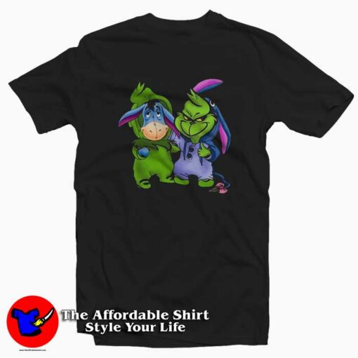 Funny Grinch And Eeyore Winnie The Pooh T-shirt On Sale