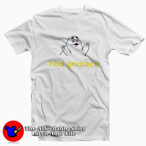 Funny Hbd Grimace 2023 Funny Graphic T-Shirt On Sale