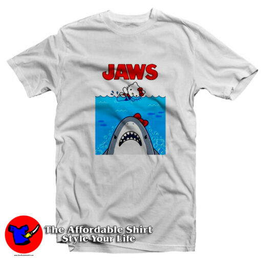 Funny Hello Kitty Parody Jaws Unisex T-Shirt On Sale