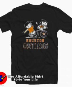 Funny Houston Charlie And Snoopy Baseball T-shirt On Sale Funny Houston Charlie And Snoopy Baseball T-shirt On Sale
