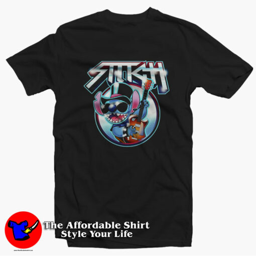 Funny Iron Maiden Stitch Disney Parody Unisex T-shirt On Sale