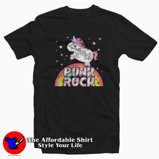 Funny Ironic Cool Unicorn Punk Rock Music T-shirt On Sale