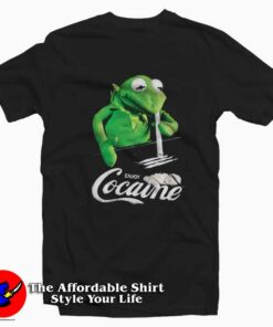 Funny Kermit The Frog Enjoy Cocaine Graphic T-Shirt On Sale Funny Kermit The Frog Enjoy Cocaine Graphic T-Shirt On Sale