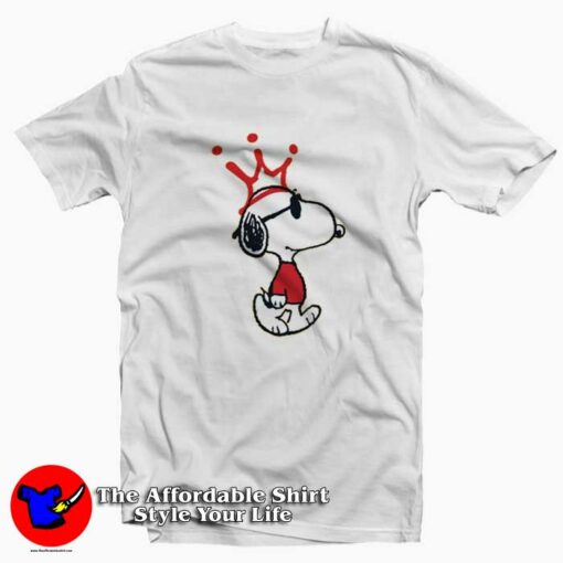 Funny King Snoopy Peanuts Cartoon Vintage T-shirt On Sale