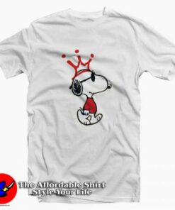 Funny King Snoopy Peanuts Cartoon Vintage T-shirt On Sale