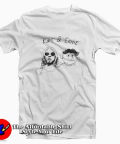 Funny Kurt Cobain And Ernie Unisex T-shirt On Sale Funny Kurt Cobain And Ernie Unisex T-shirt On Sale