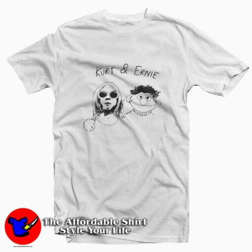 Funny Kurt Cobain And Ernie Unisex T-shirt On Sale